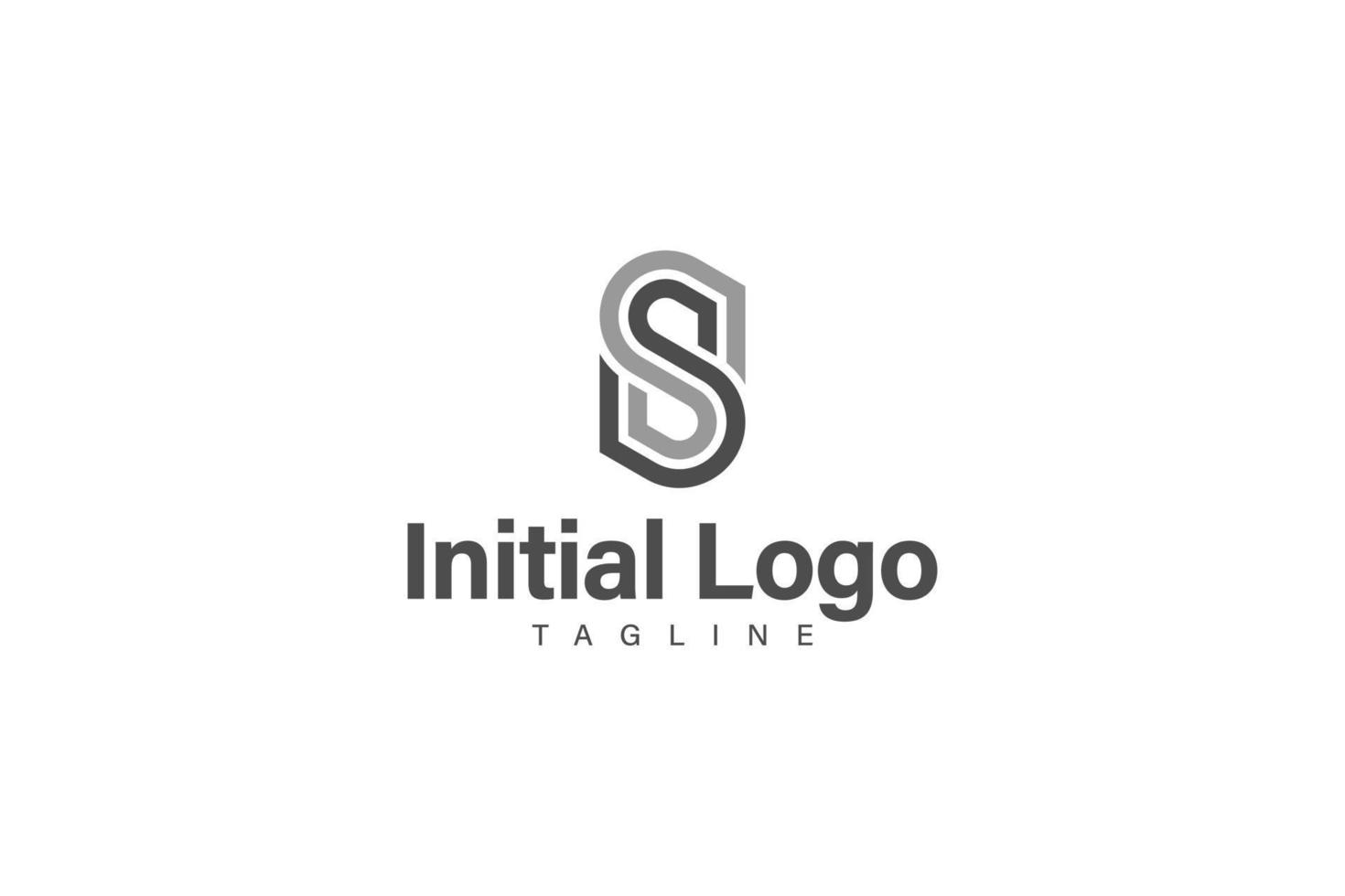 inicial ss logo diseño vector