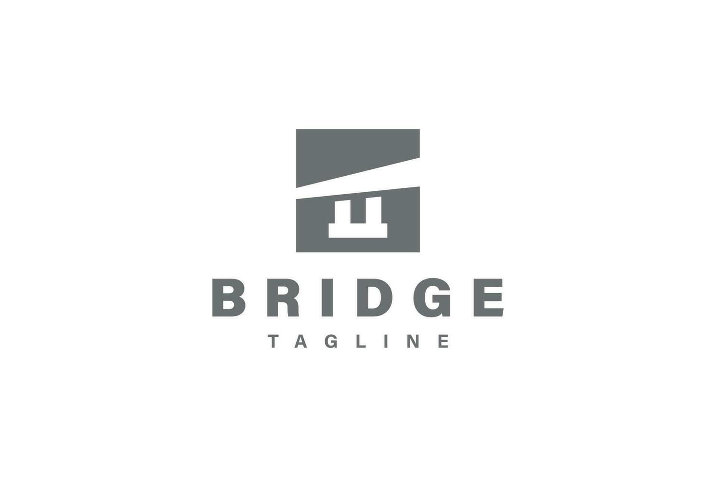 Bridge logo design vector