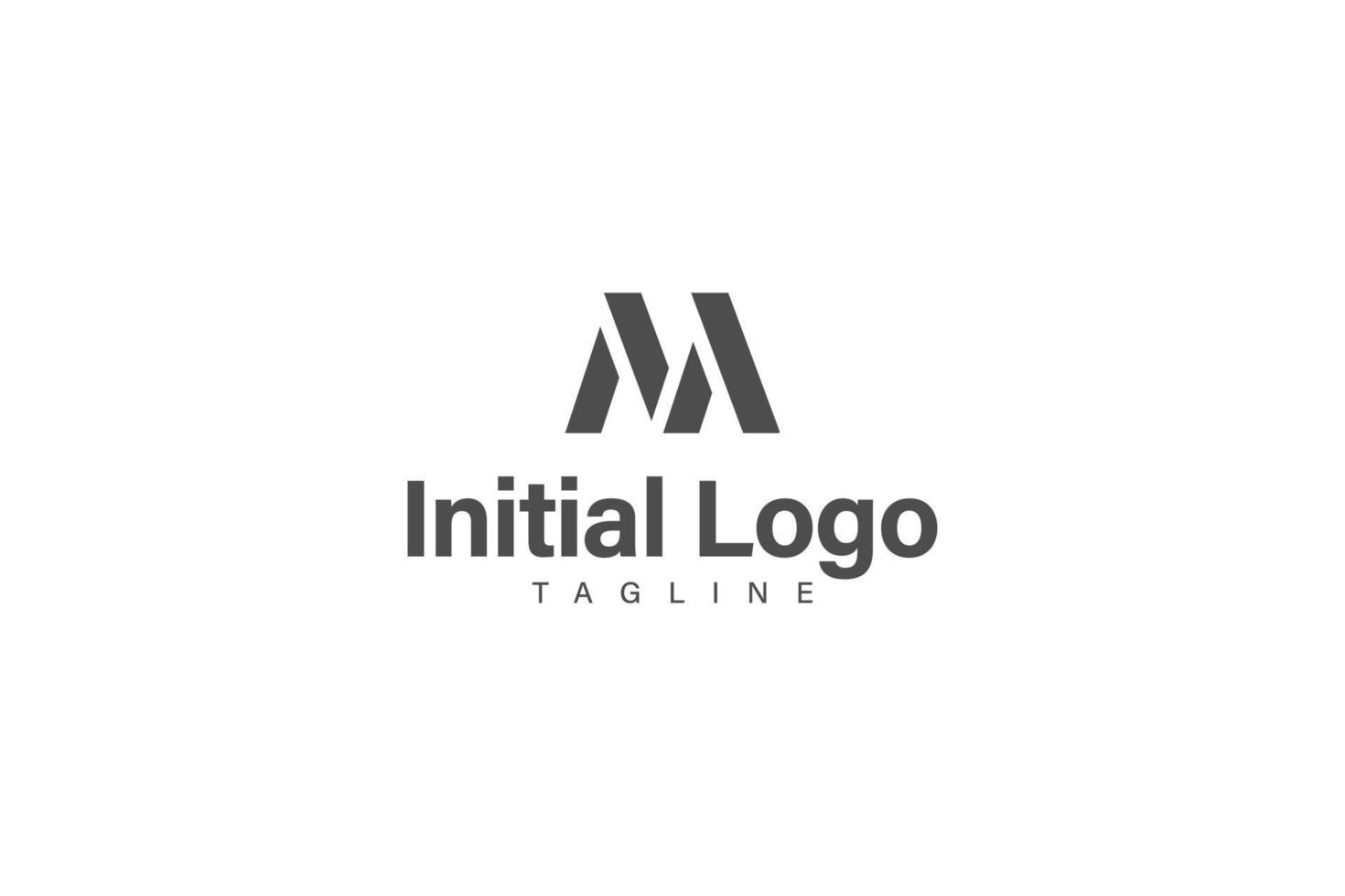 Monogram with initial letter M logo design vector