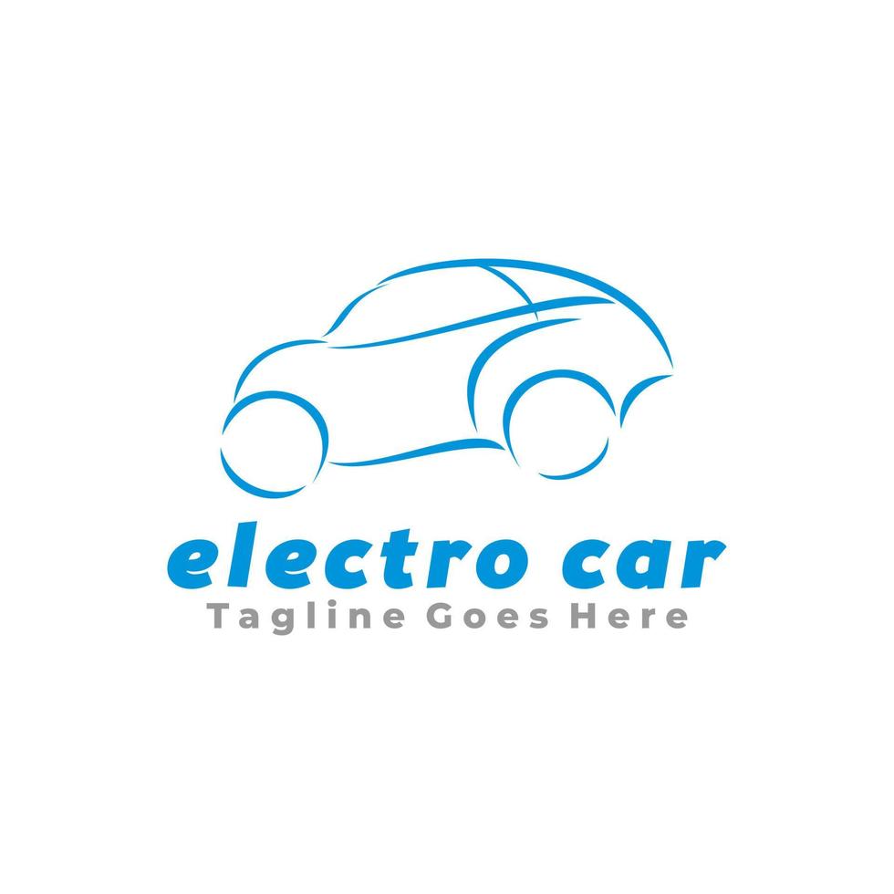 Electro car logo design vector illustration.