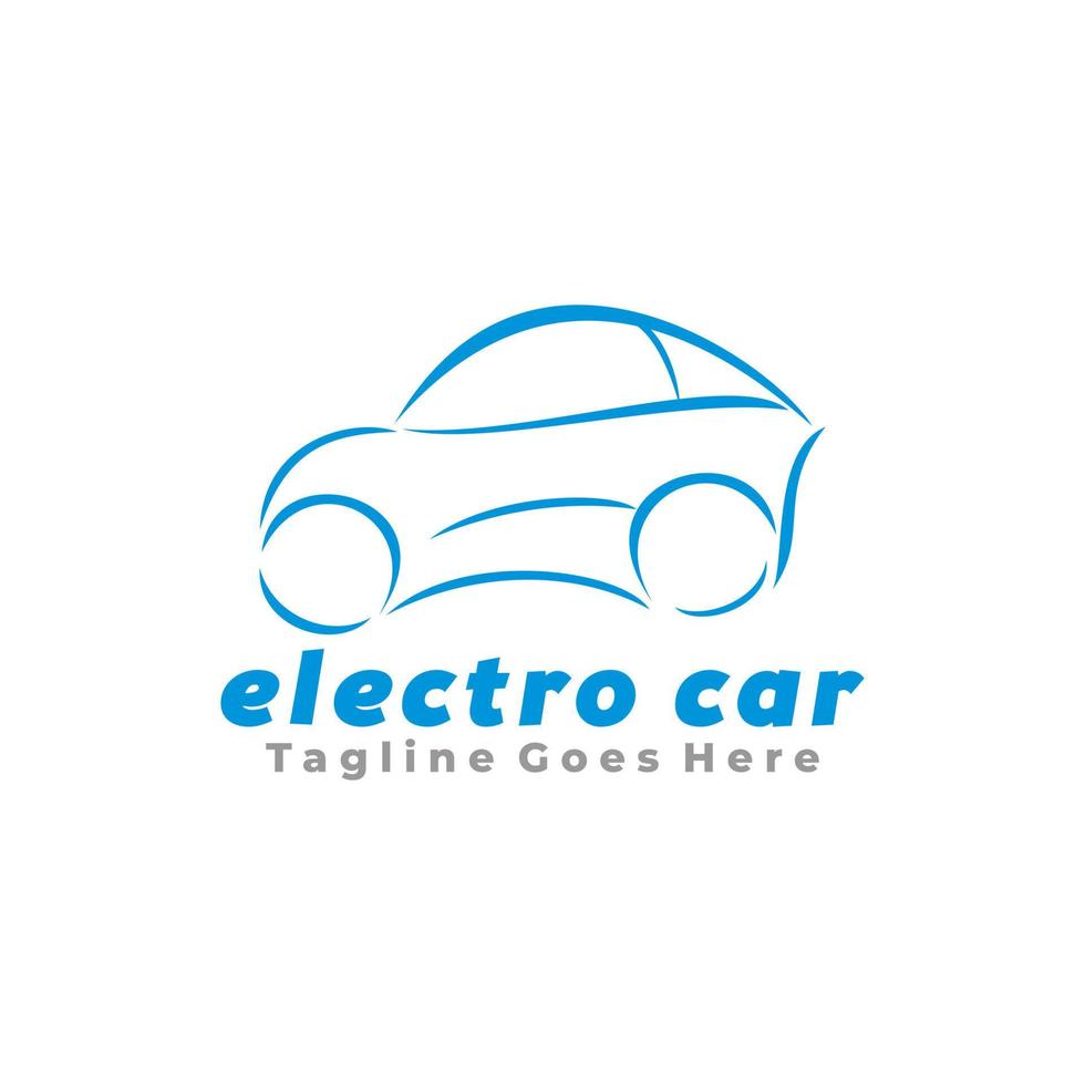 electro coche logo diseño vector ilustración.
