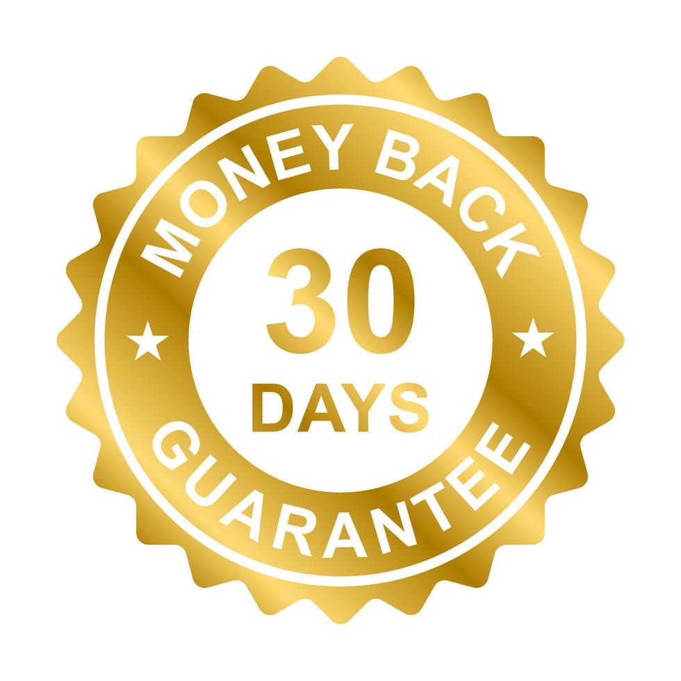 30 days money back guarantee icon vector for graphic design, logo, website, social media, mobile app, UI illustration