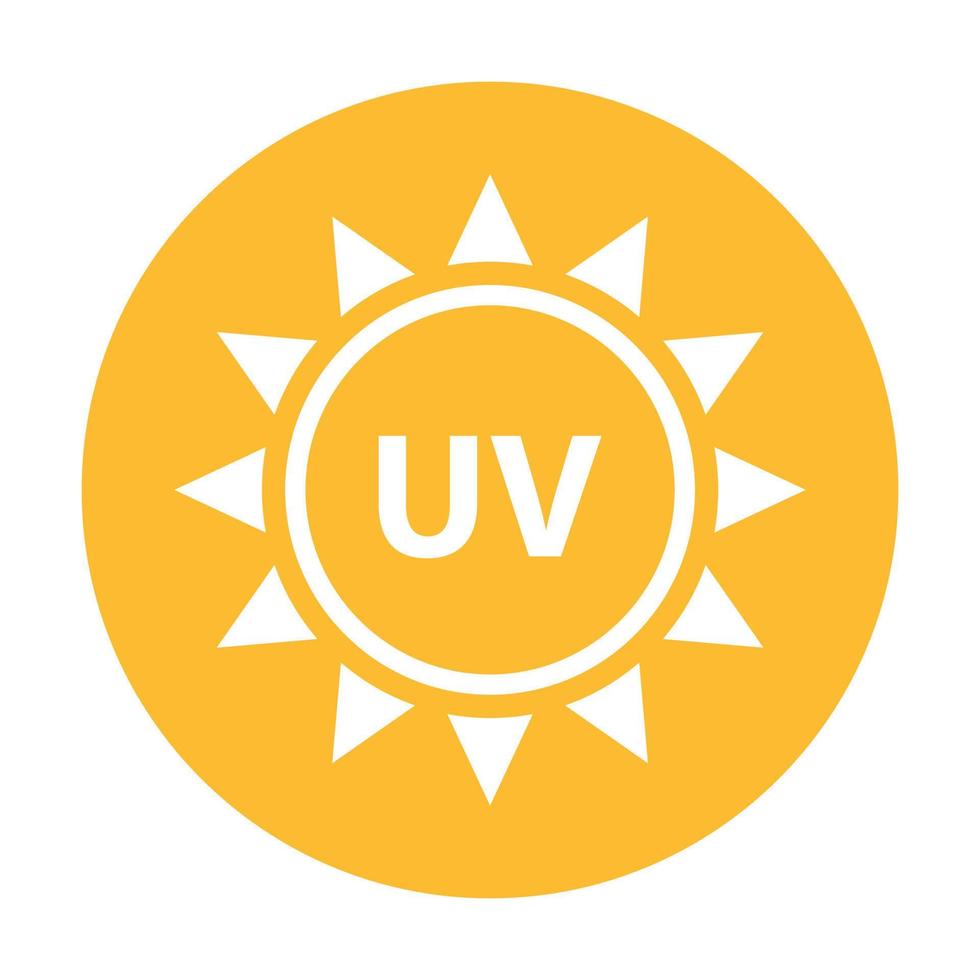 icono de radiación uv vector símbolo de luz ultravioleta solar para diseño gráfico, logotipo, sitio web, redes sociales, aplicación móvil, ilustración de interfaz de usuario.