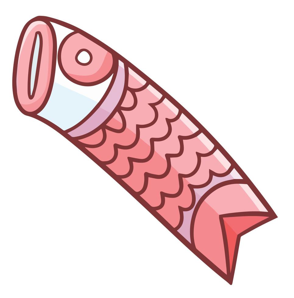 Cute and funny fish flag, a traditional japan culture vector