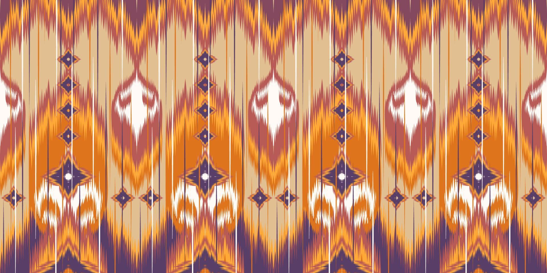 Ethnic fabric pattern Designed from geometric shapes Ethnic Asian style fabric pattern Used for home decoration, carpet work, indoor and outdoor use. vector