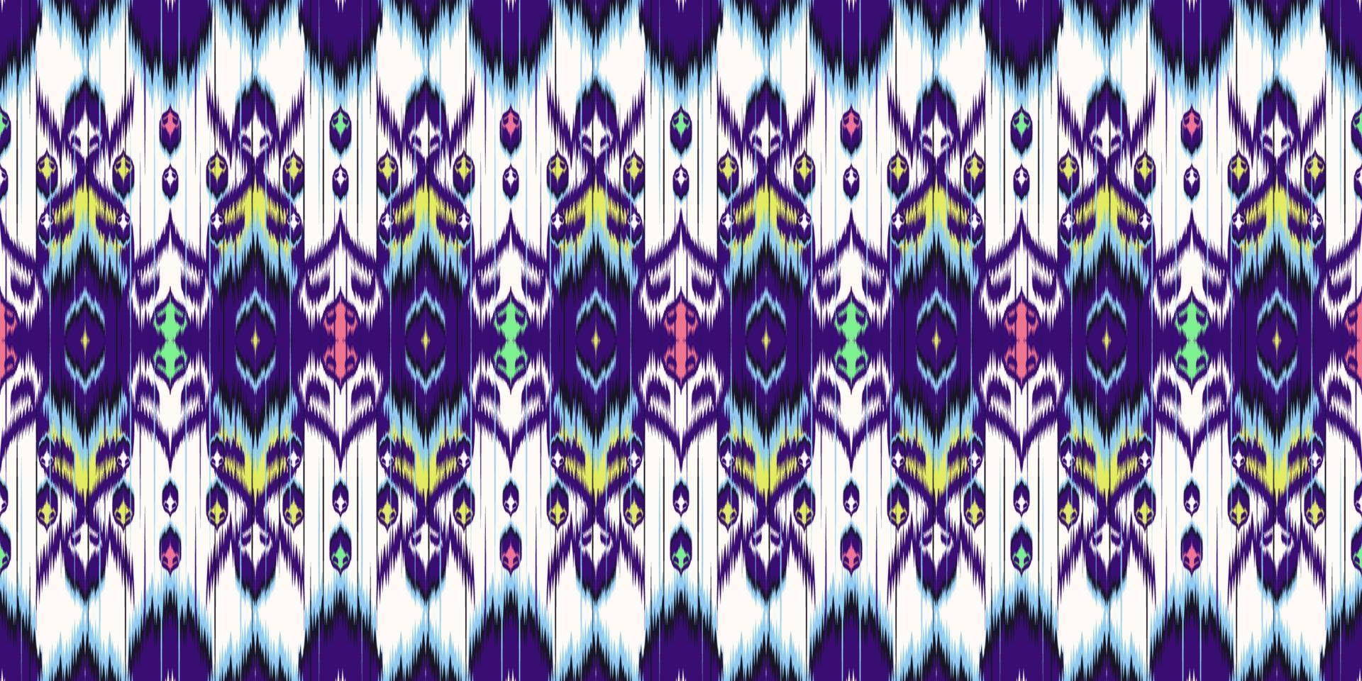 Ethnic fabric pattern Designed from geometric shapes Ethnic Asian style fabric pattern Used for home decoration, carpet work, indoor and outdoor use. vector