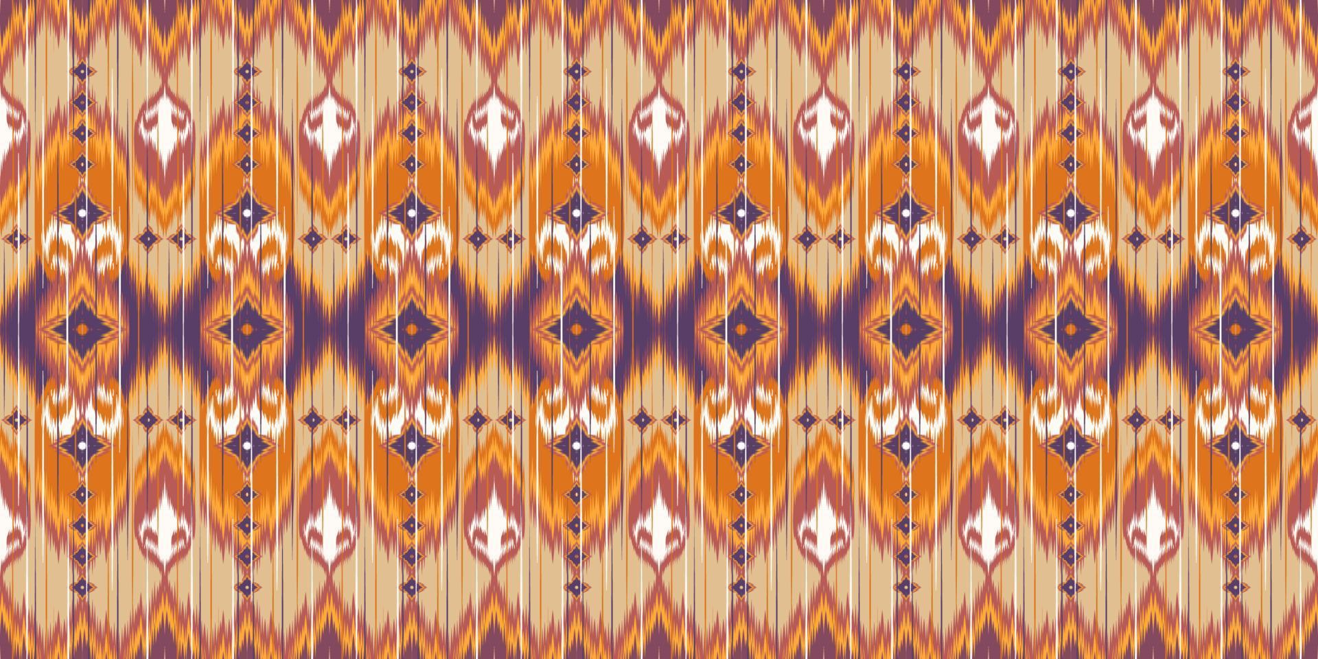 patrón de tela étnica diseñado a partir de formas geométricas patrón de tela de estilo étnico asiático utilizado para la decoración del hogar, trabajo de alfombras, uso interior y exterior. vector