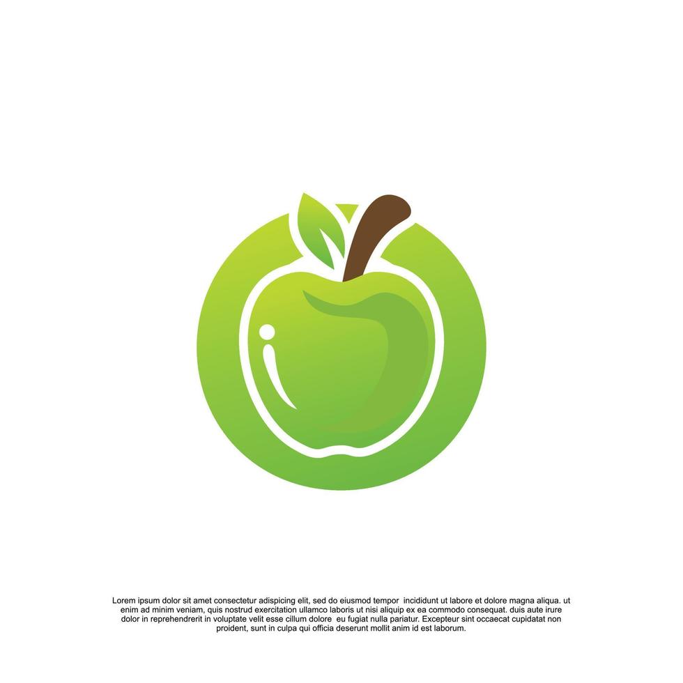 Letter O logo design with fruit template fresh logo Premium Vector