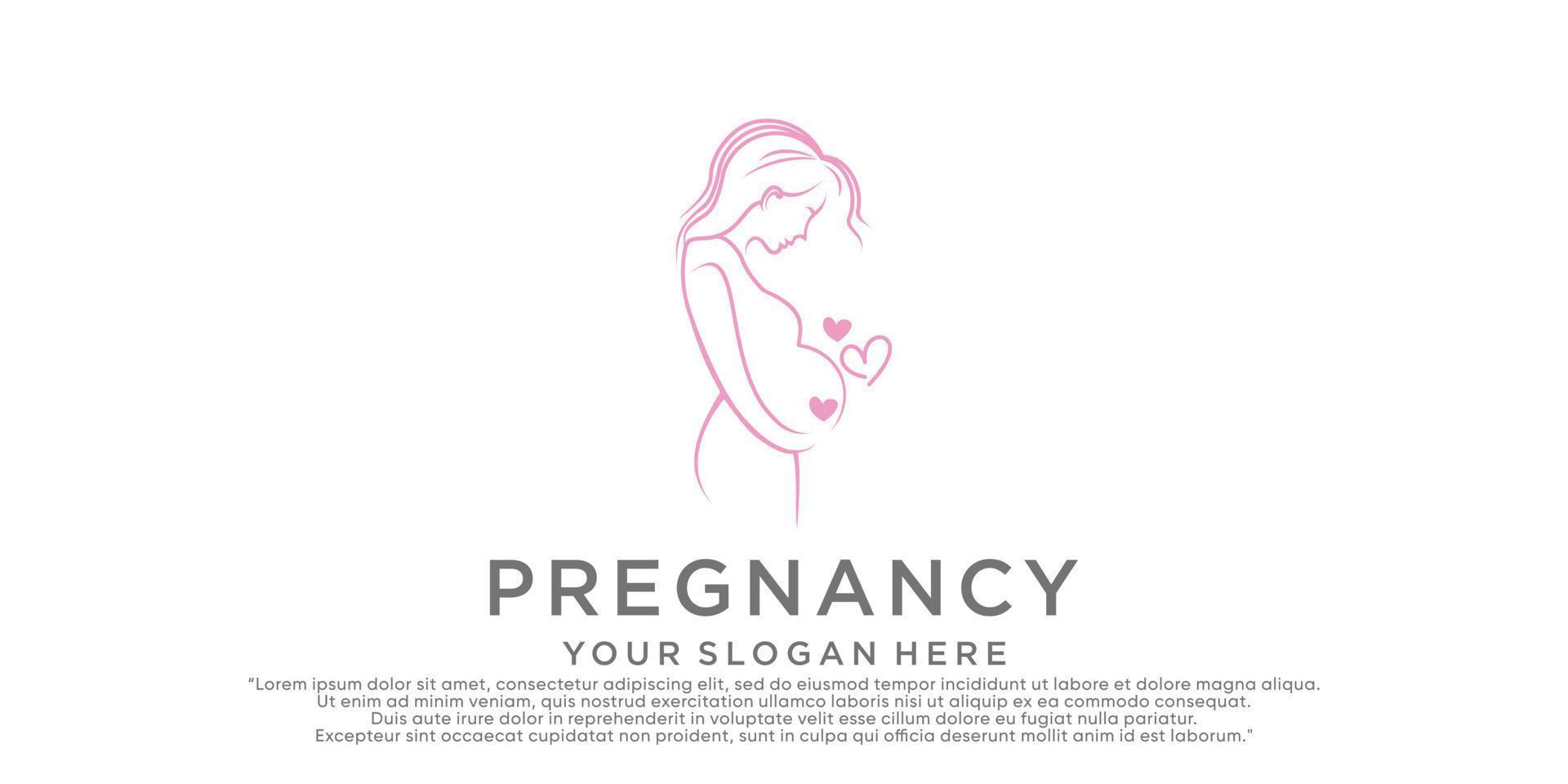 Vector mom and baby logo design vector with creative unique concept Premium Vector