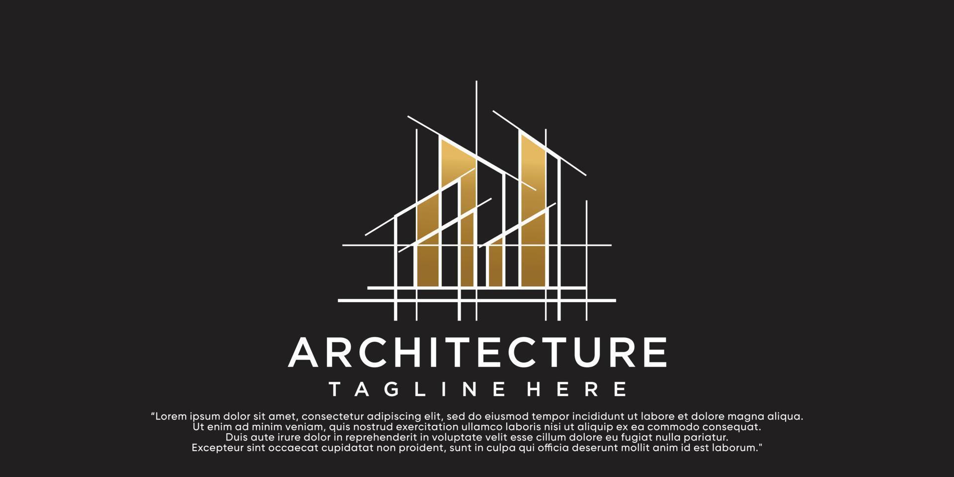 edificio arquitectura logo diseño inspiración colección de arquitectura real inmuebles logo prima vector