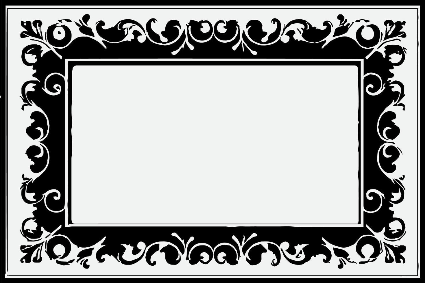 cuadrado marco con grunge negro tinta ornamento alrededor el bordes, blanco antecedentes en vector eps formato.