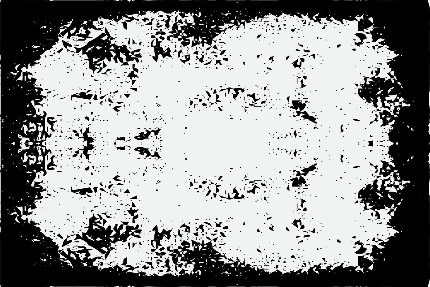 square frame with Grunge black ink ornament around the edges, white background in vector EPS format.