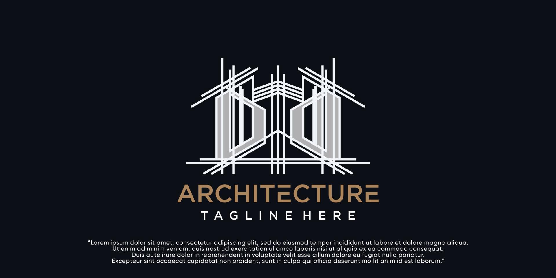 edificio arquitectura logo diseño inspiración colección de arquitectura real inmuebles logo prima vector