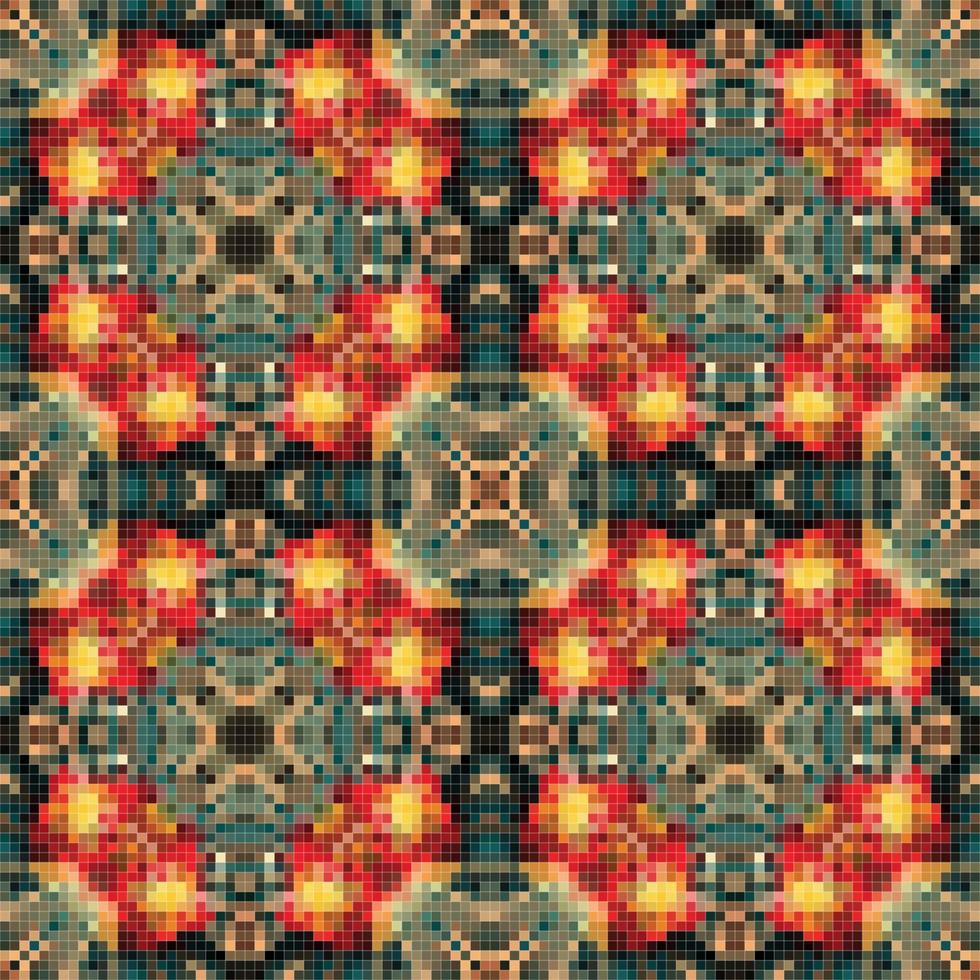 Seamless background pattern. Embroidery on fabric. Patchwork texture. Weaving. Traditional ornament. Tribal motif. Textile rapport. vector