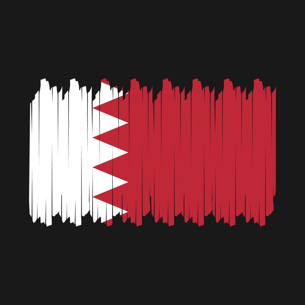 Bahrain Flag Brush Vector