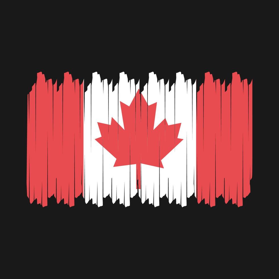 Canada Flag Brush Vector