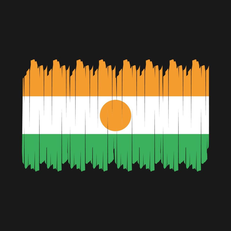 Niger Flag Brush Vector