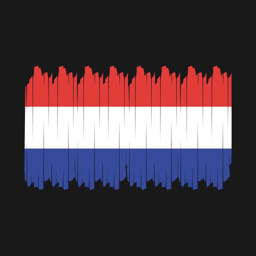 Netherlands Flag Brush Vector