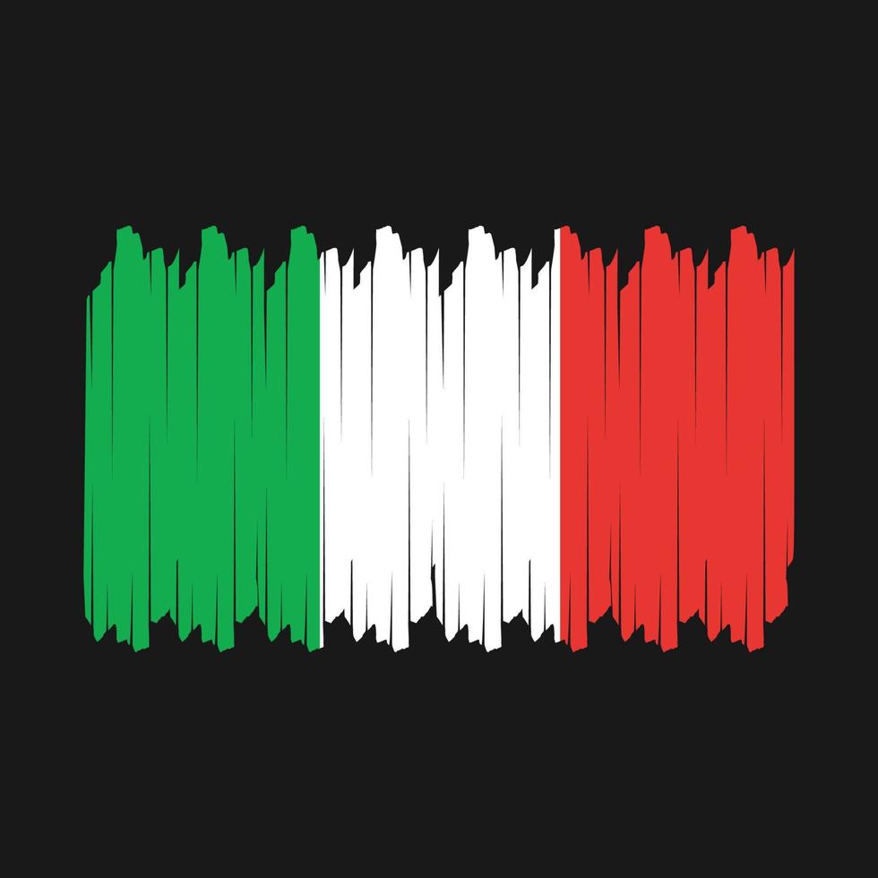 vector de pincel de bandera de italia