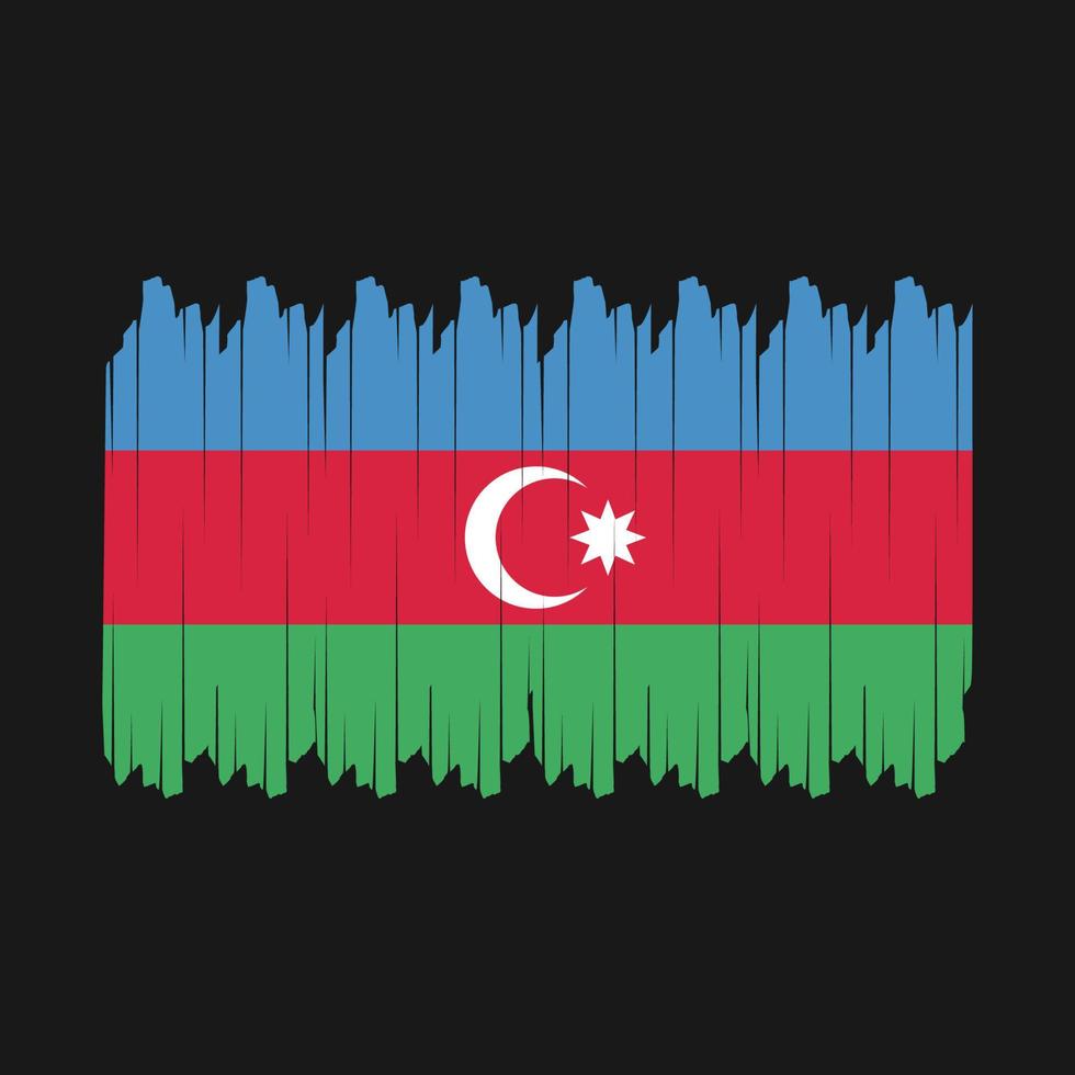 Azerbaijan Flag Brush Vector
