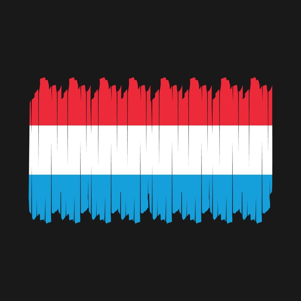 Luxembourg Flag Brush Vector