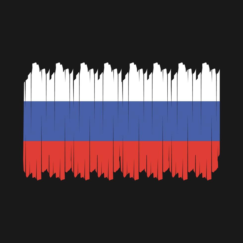 Russia Flag Brush Vector