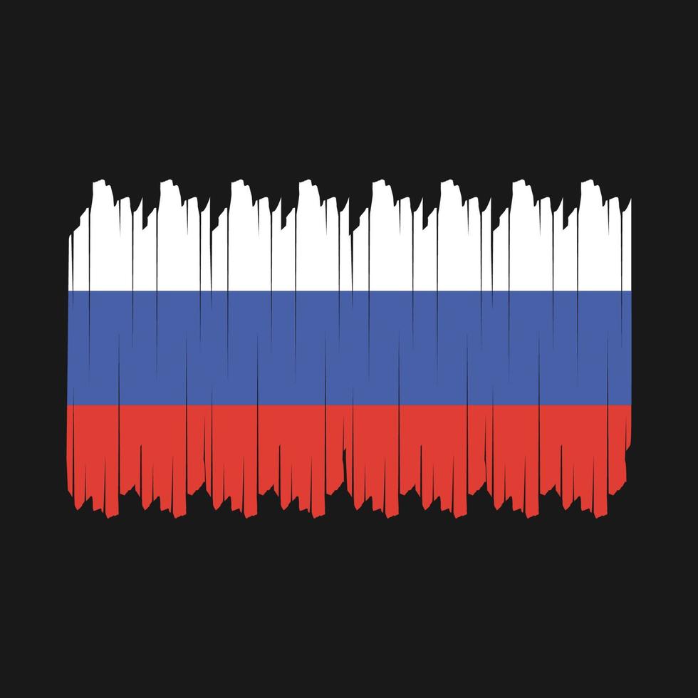 vector de pincel de bandera de rusia