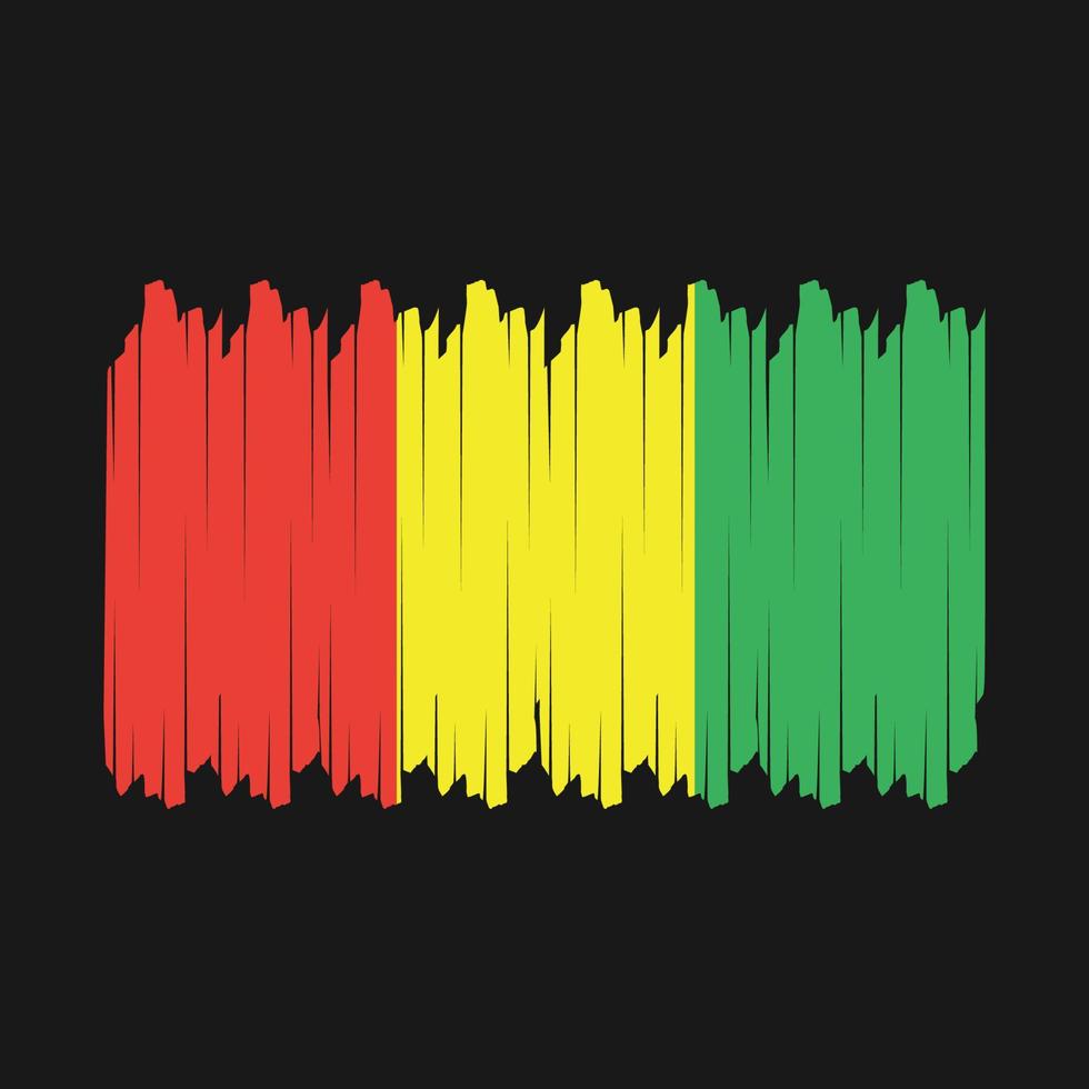 Guinea Flag Brush Vector