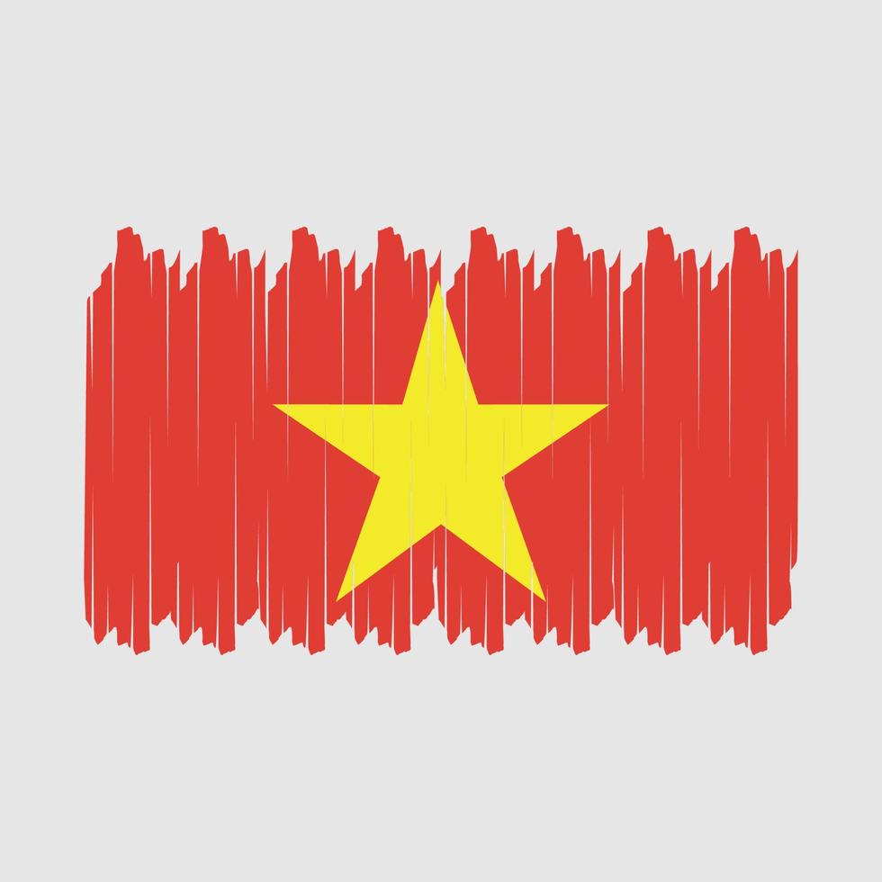 Vietnam Flag Brush Vector