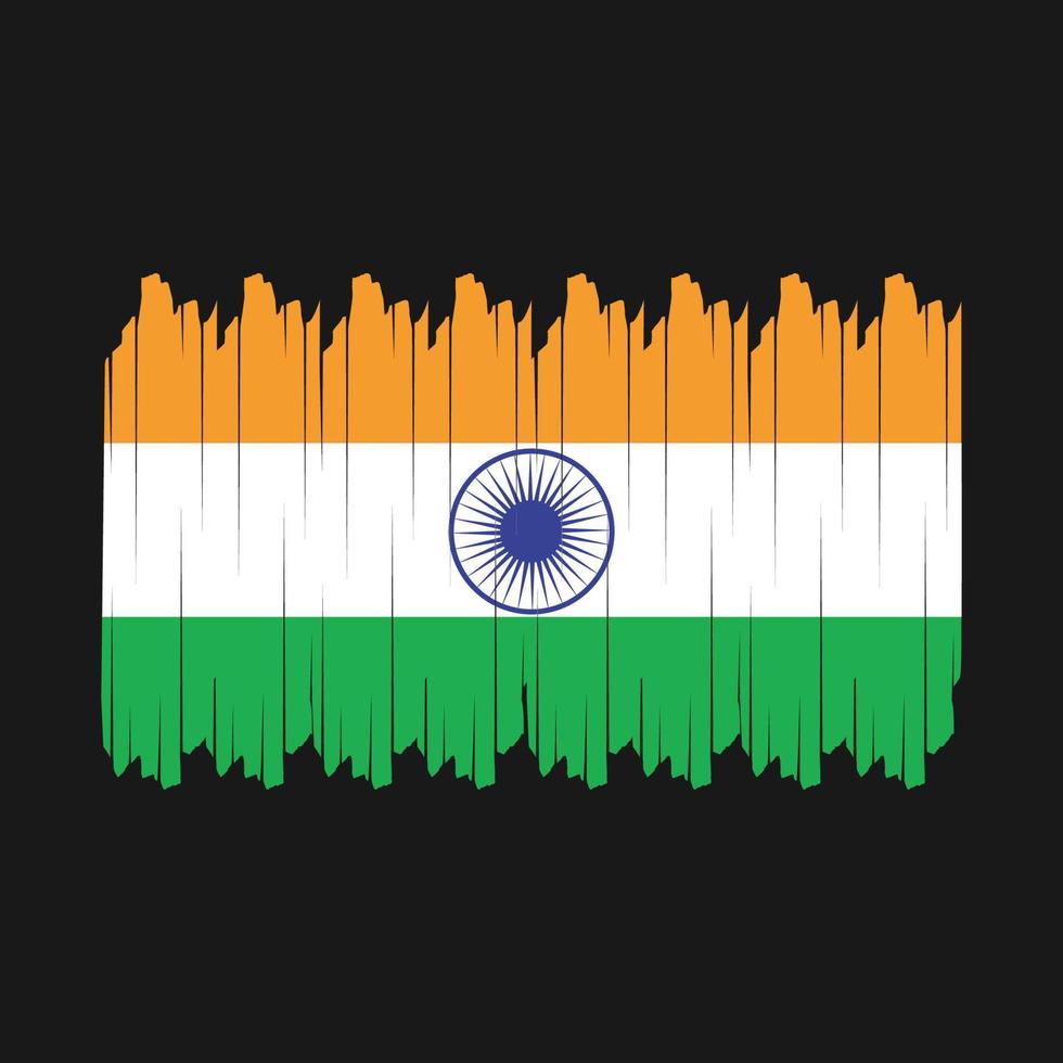 vector de pincel de bandera india