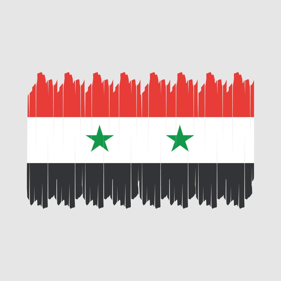 Syria Flag Brush Vector