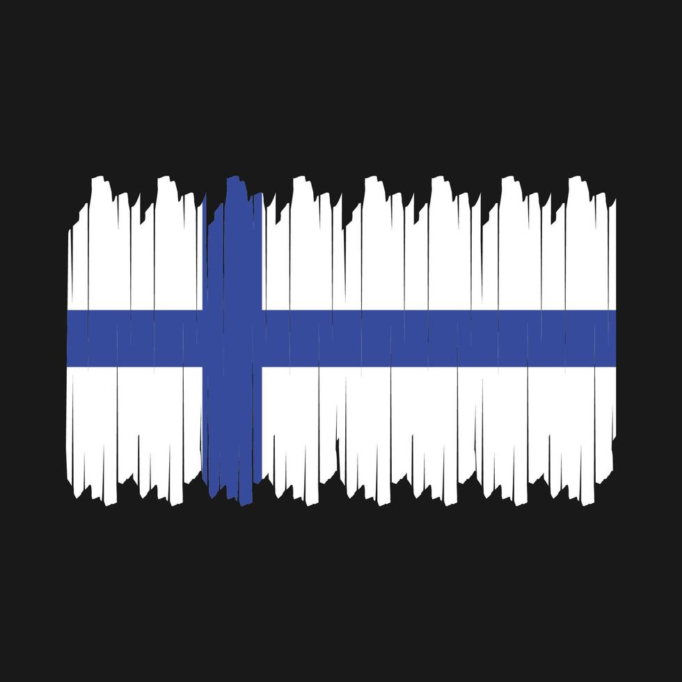 Finland Flag Brush Vector