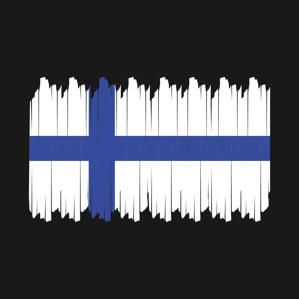 vector de pincel de bandera de finlandia