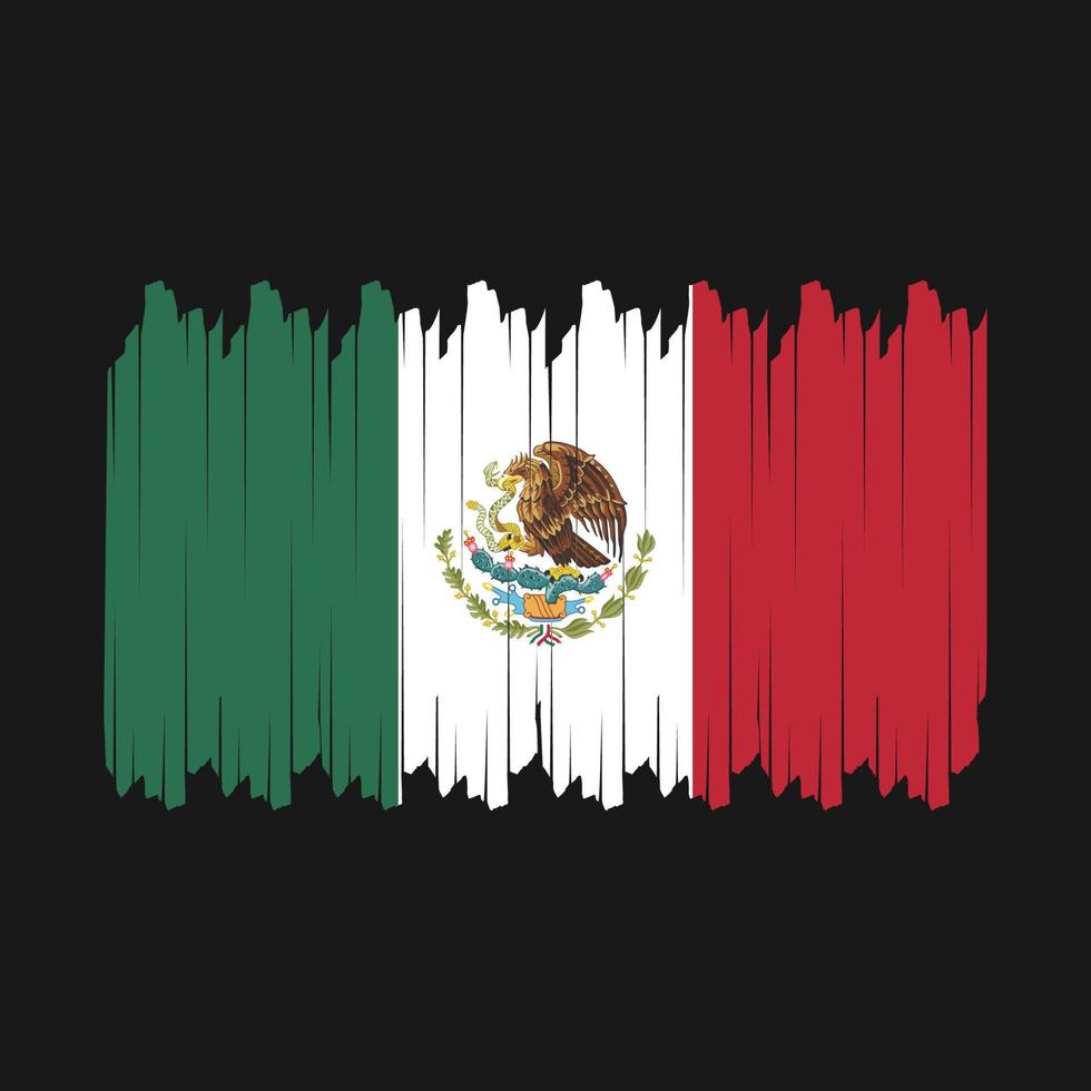Mexico Flag Brush Vector