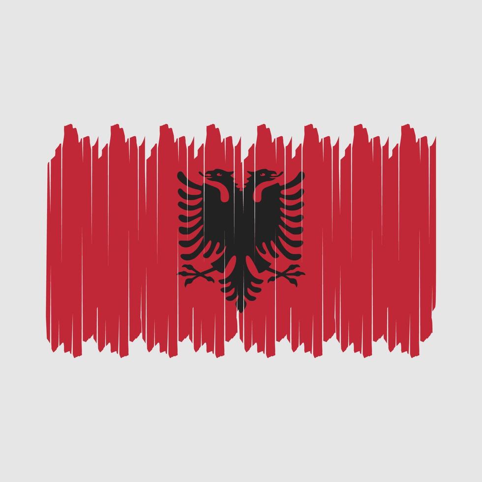 Albania Flag Brush Vector