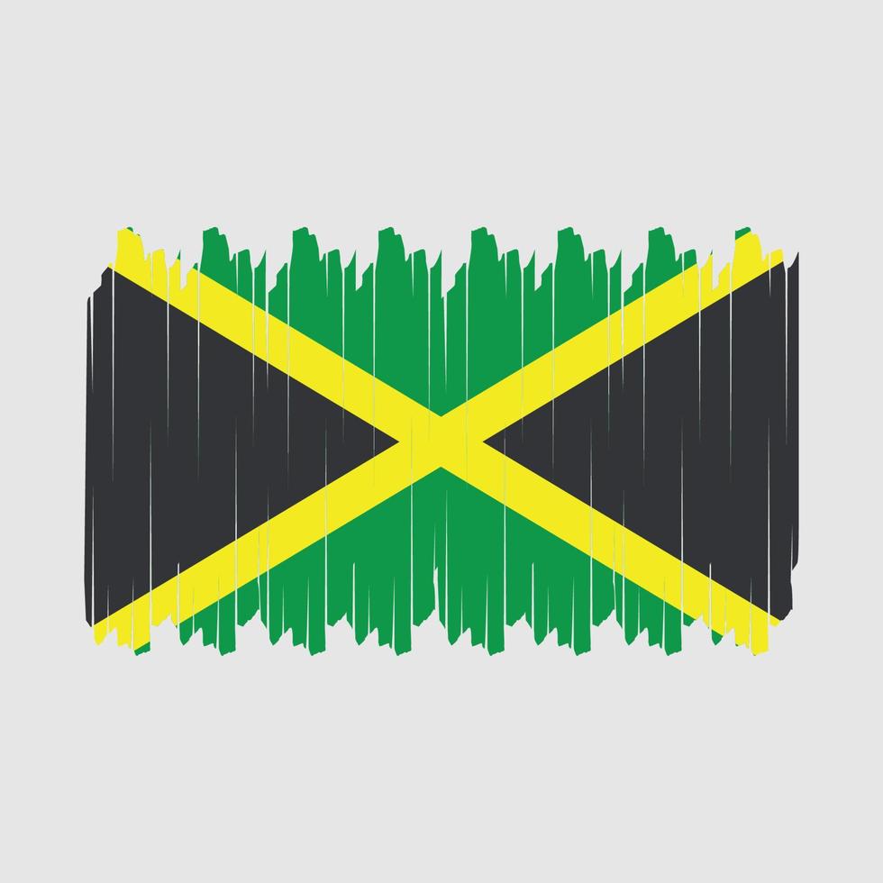 Jamaica Flag Brush Vector
