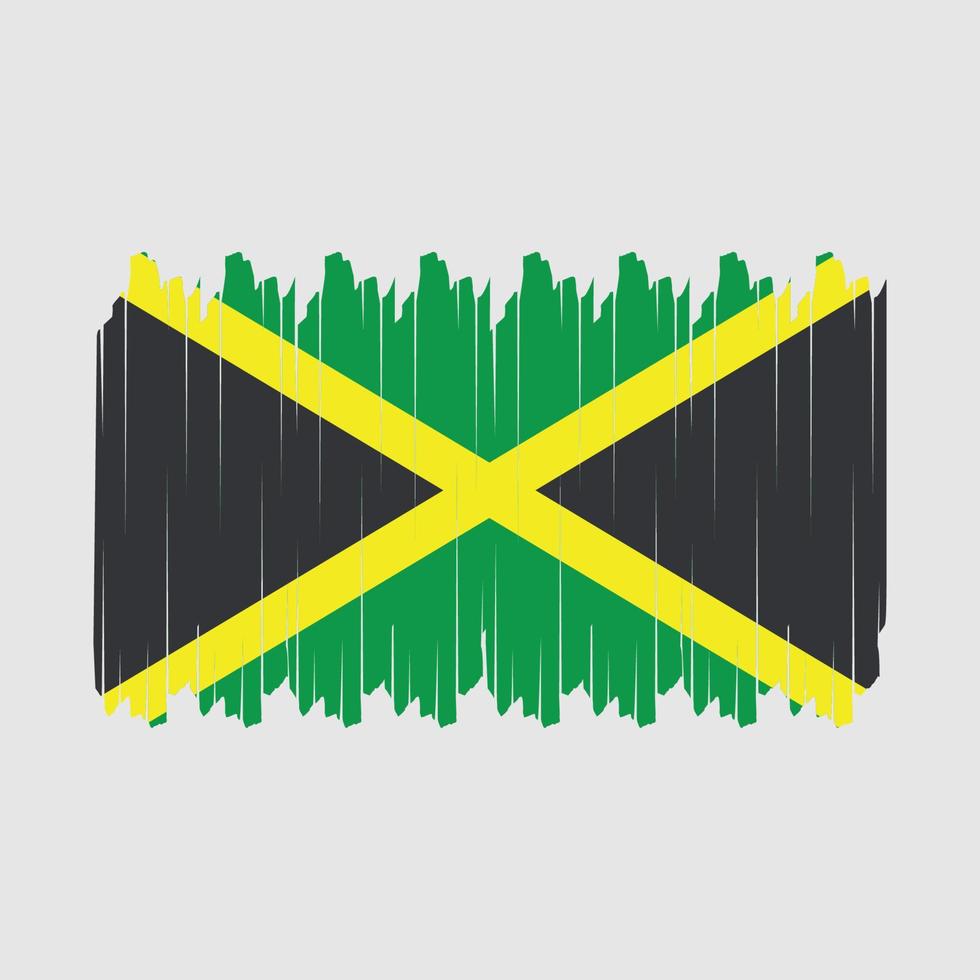 vector de pincel de bandera de jamaica