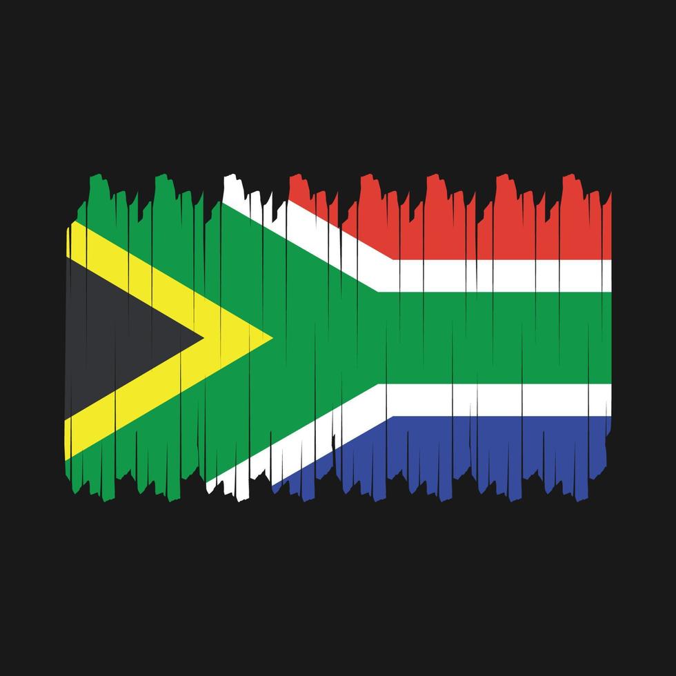 South Africa Flag Brush Vector