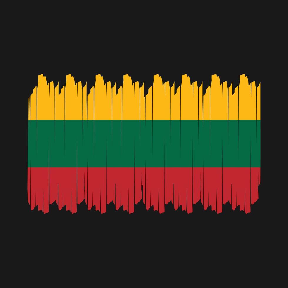 Lithuania Flag Brush Vector
