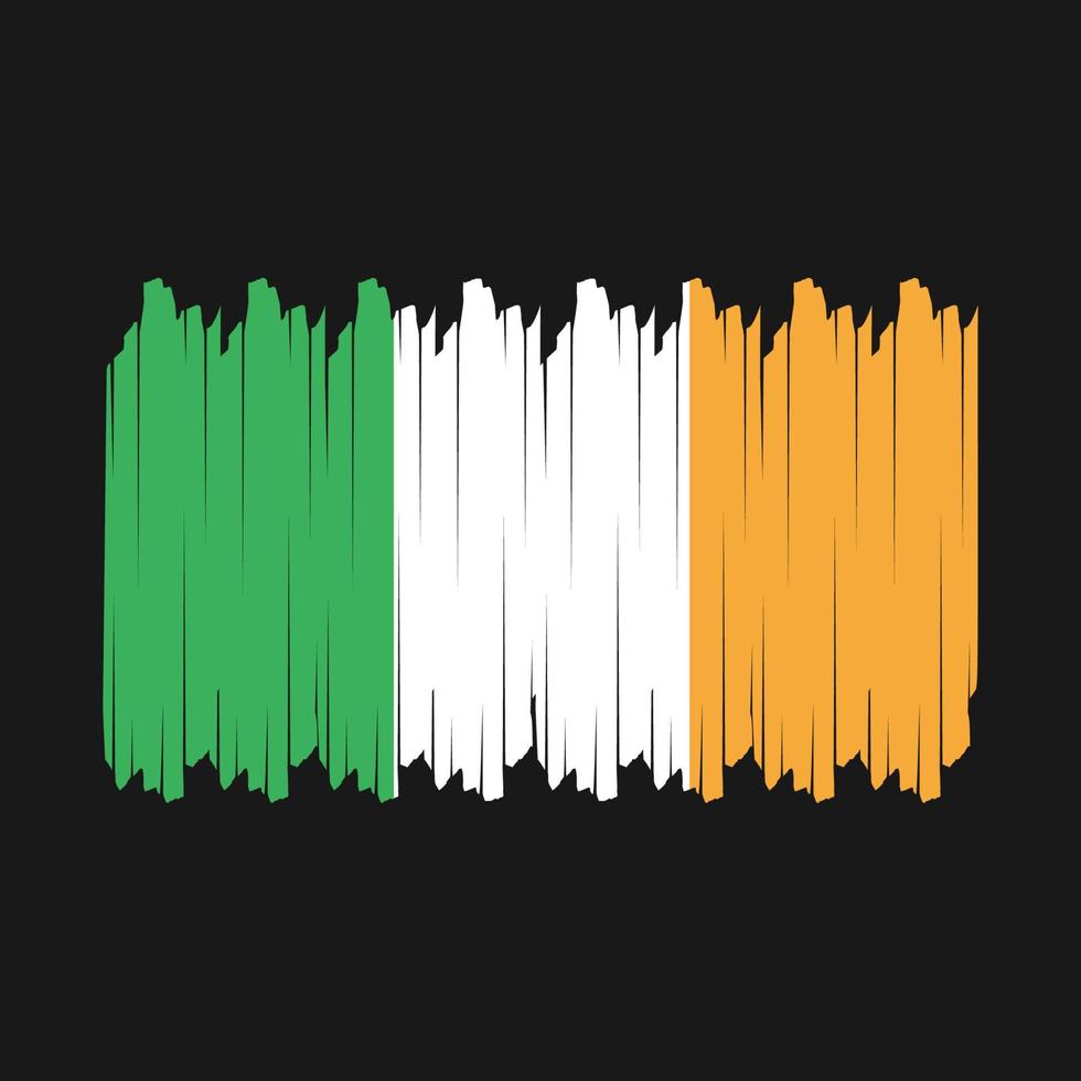 Ireland Flag Brush Vector