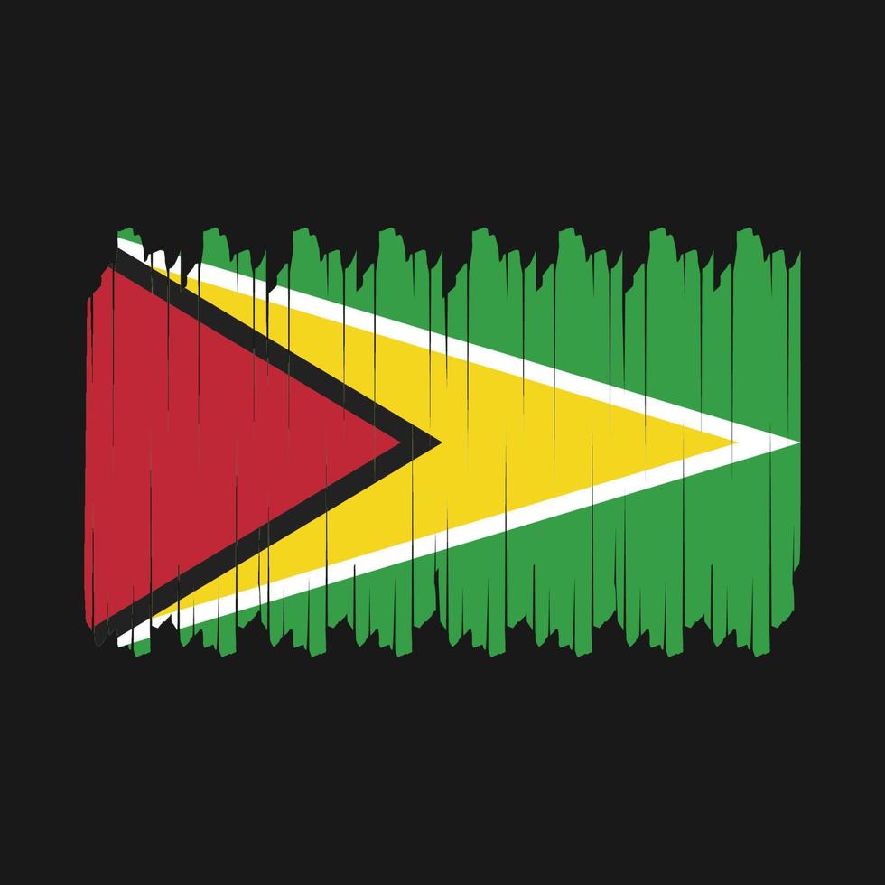 vector de pincel de bandera de guayana