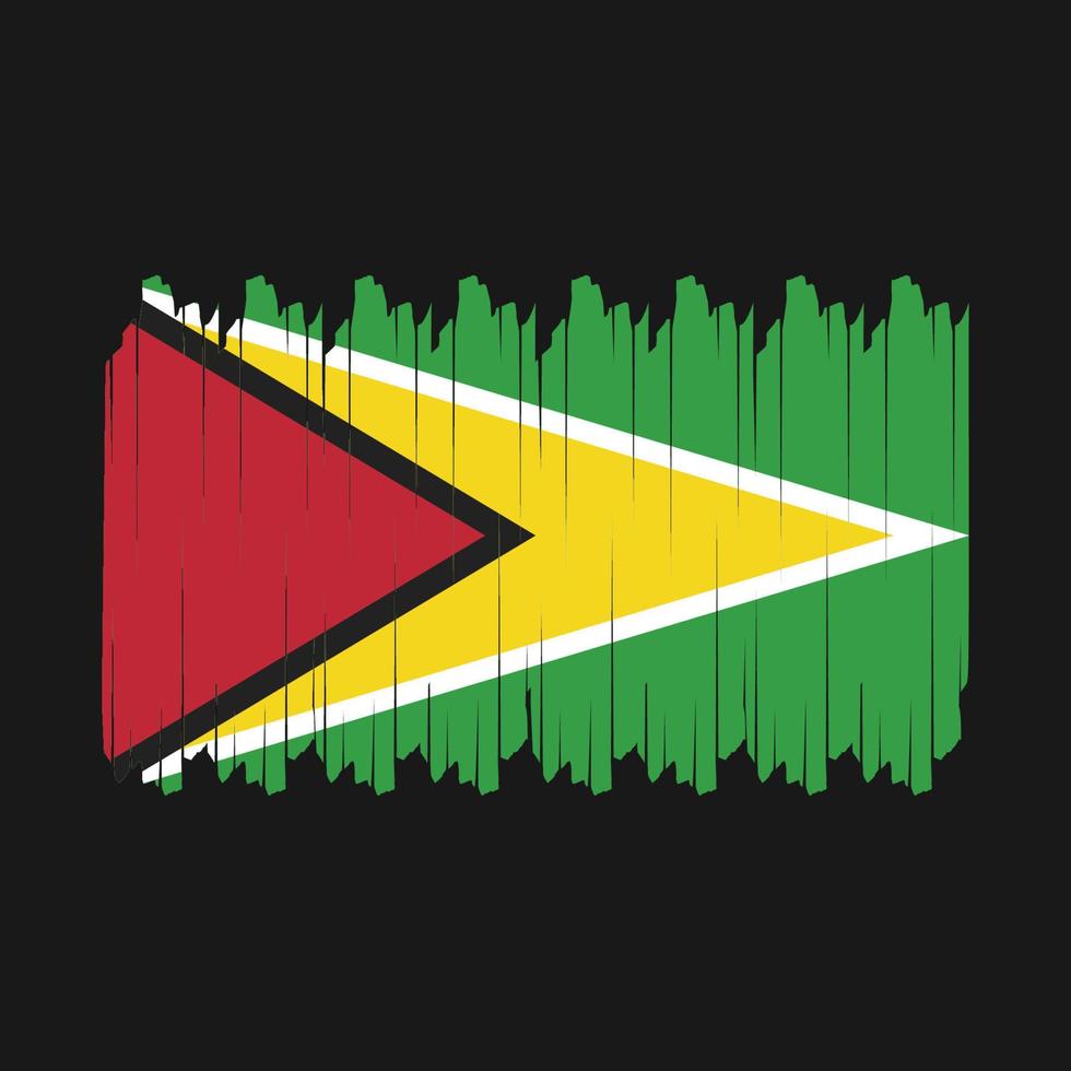 Guyana Flag Brush Vector