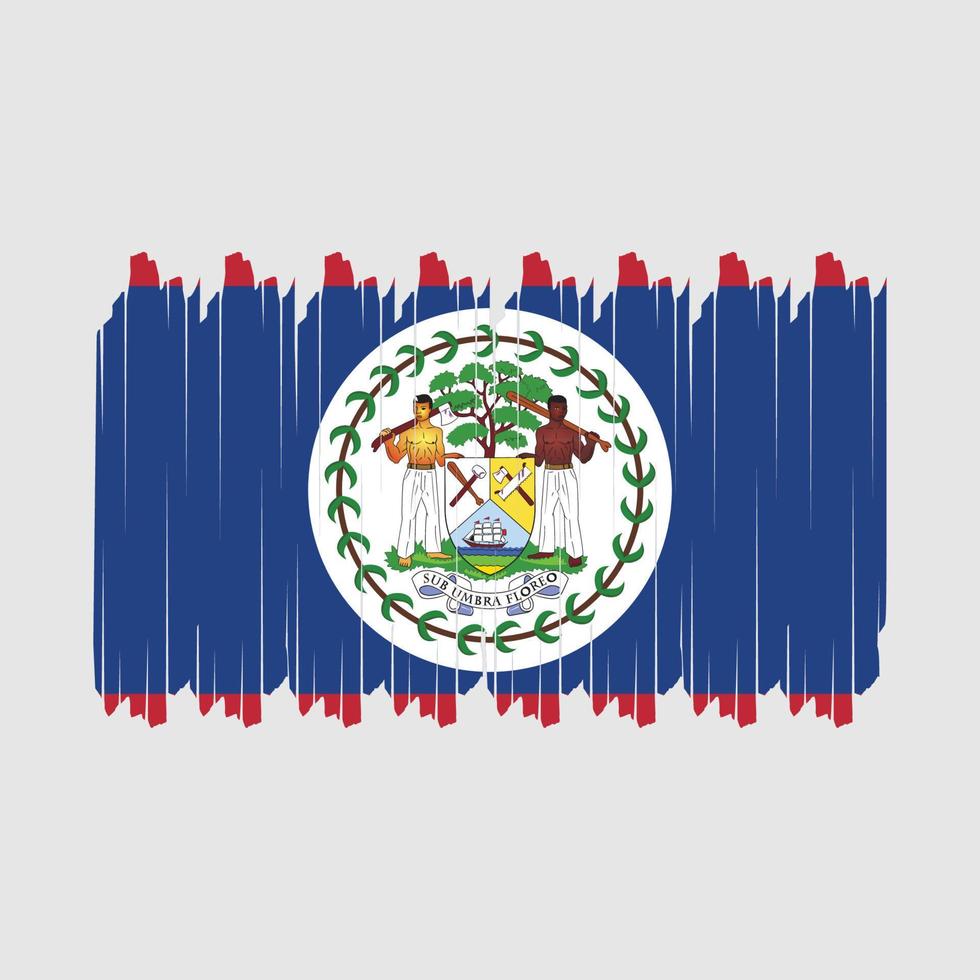 Belize Flag Brush Vector