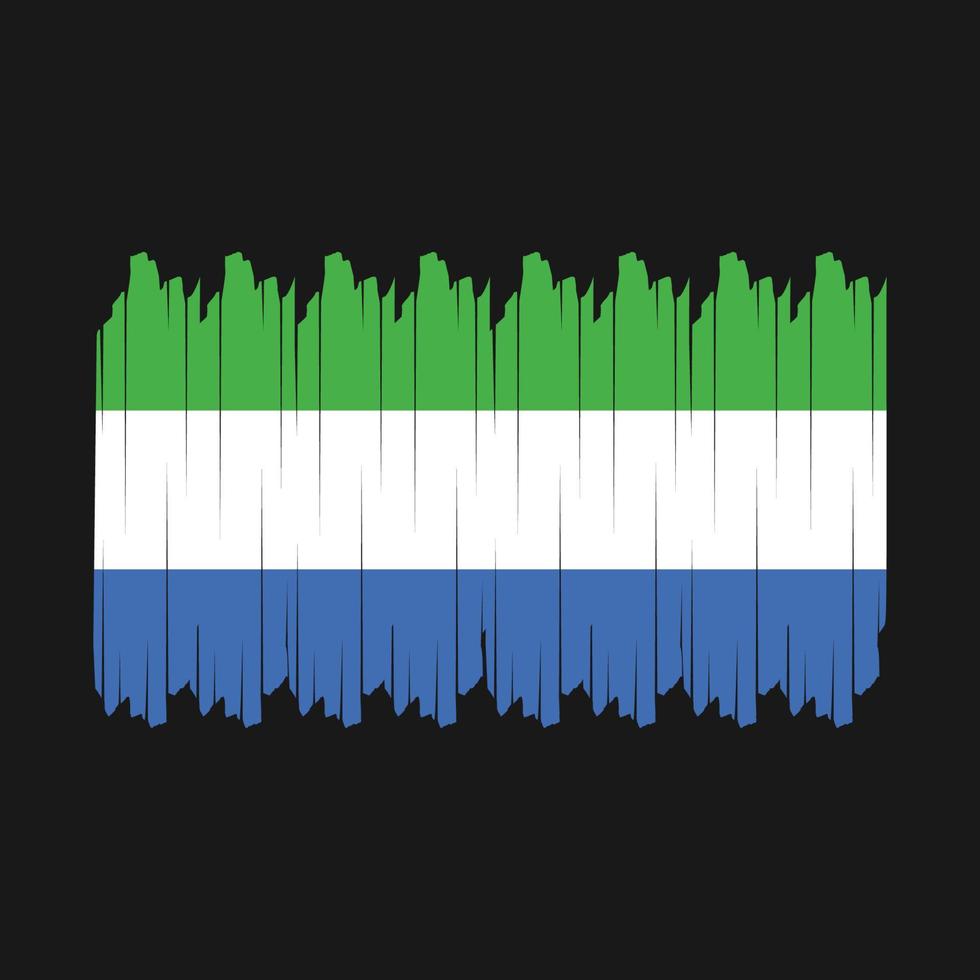 Sierra Leone Flag Brush Vector