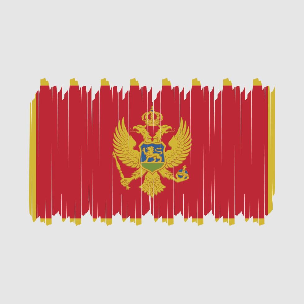 Montenegro Flag Brush Vector