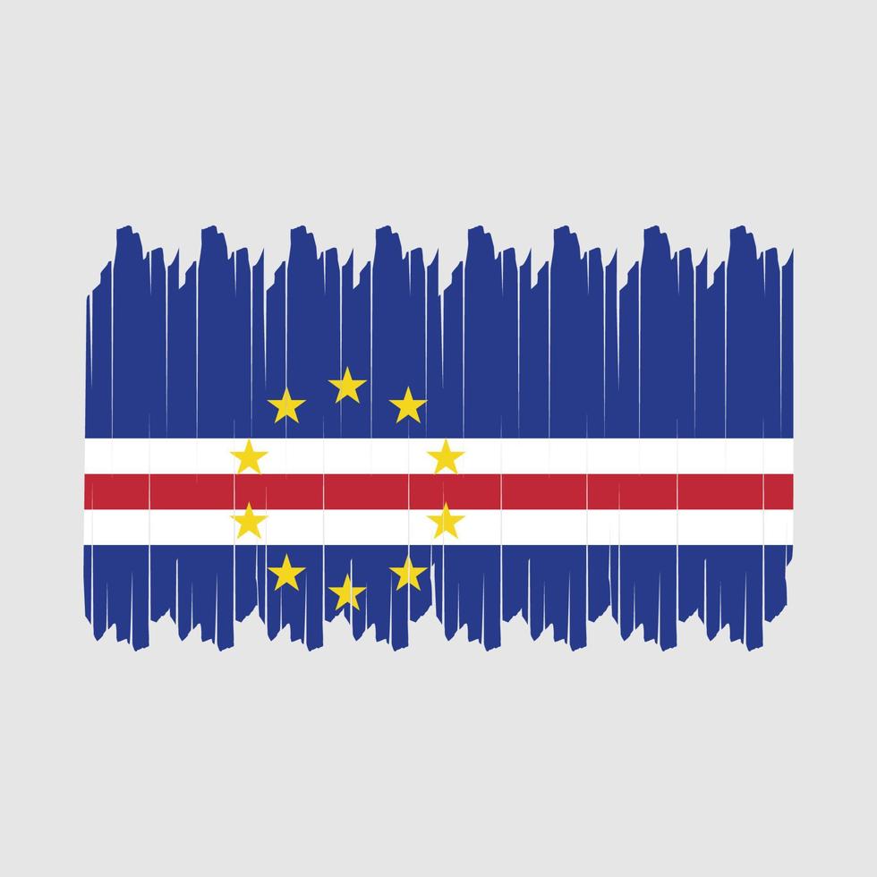 vector de pincel de bandera de cabo verde