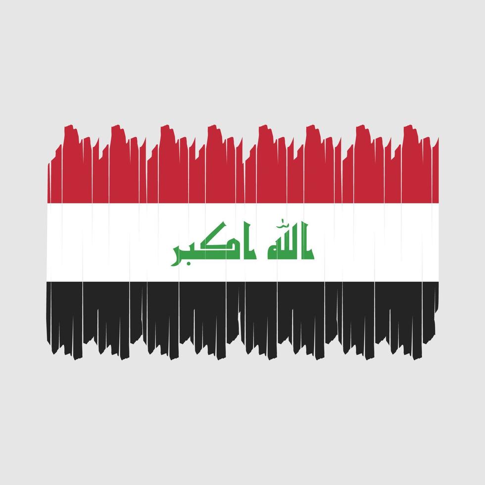 vector de pincel de bandera de irak