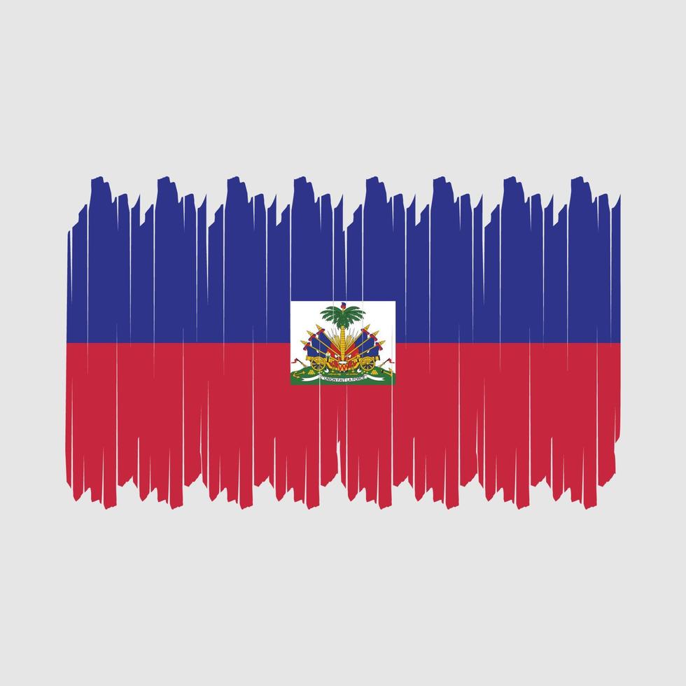 Haiti Flag Brush Vector