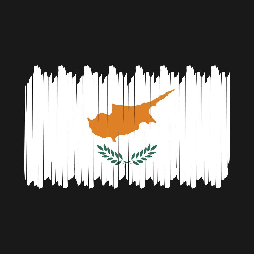 Cyprus Flag Brush Vector