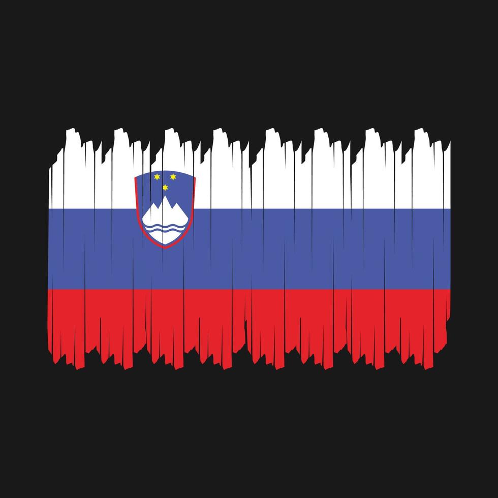 Slovenia Flag Brush Vector